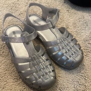 Mini Melissa Silver Kids Sandals